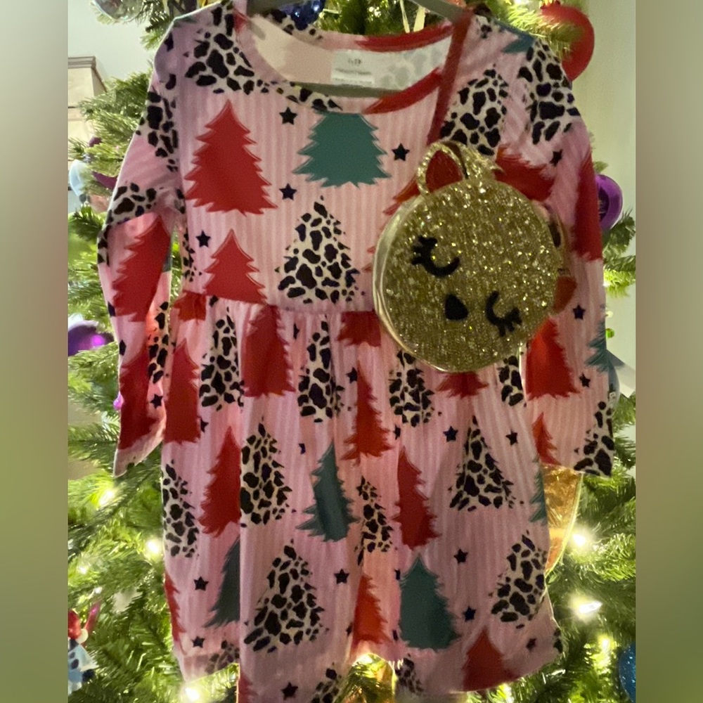 Kids Christmas tree dress